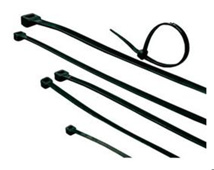 ACT Cable ties - black, length 100 mm, width 2.5 mm