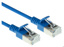 DC7652 ACT Blue LSZH U/FTP CAT6A datacenter slimline patch Cables snagless with RJ45 connectors