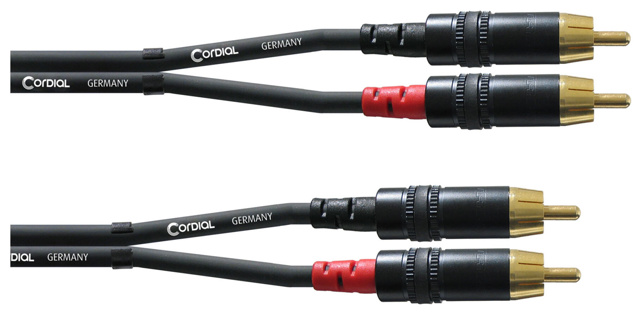 CORDIAL 1,5 m REAN 2 x cinch/RCA Gold Cable