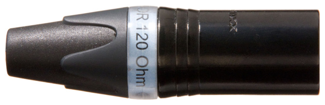 CORDIAL NEUTRIK XLR male 3-pole black incl. resistor 120 Ohm