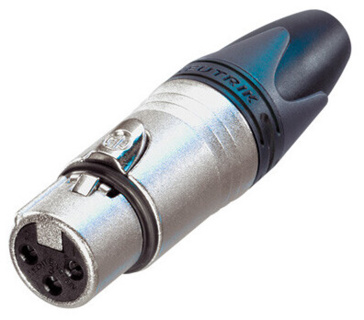 NEUTRIK NC3FXX 3 pole XLR female cable connector, Nickel housing & Silver contacts