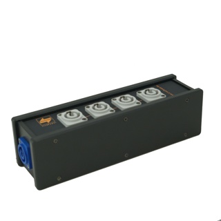 LIVEPOWER Break Out Box Powercon:  Powercon Blue - 4* Powercon Grey - Powercon Grey