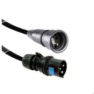LIVEPOWER Adapter Cable CEE M - Shuko Pin Earth F 0,30 Meter