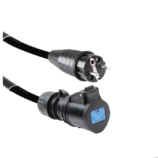 LIVEPOWER Adapter Cable CEE F - Shuko Pin & Side Earth M 0,30 Meter