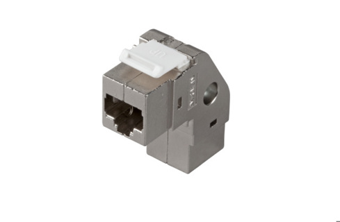 EFB Keystone Snap-In Adapter RJ45 STP, Cat.6A, 90° angled
