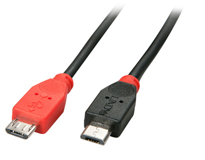 LINDY 1m USB 2.0 Type Micro-B to Micro-B OTG Cable