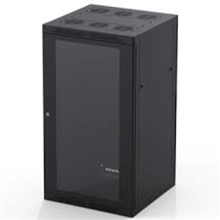 PENN Rack Tower 32U Black 600x600mm Glass FD Plain BD Cabinet