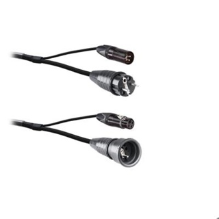 Product Group: LP-SHUDMX3-10 LIVEPOWER Hybrid Dmx + Power Cable 3G1,5 Xlr3/Schuko Pin Earth 10 Meter