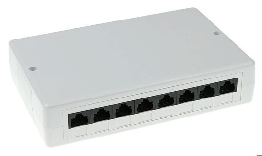ACT Surface mounted box unshielded 8 ports CAT5E