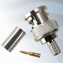 GIGATRONIX BNC Crimp Plug, Nickel Plated, RG59, URM70