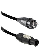 LIVEPOWER Schuko Pin & Side Earth Male - Powercon True 1 TOP Cable H07RNF 3G1,5  0,5 Meter