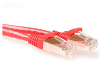 ACT Red 1 meter SFTP CAT6A patch cable snagless with RJ45 connectors
