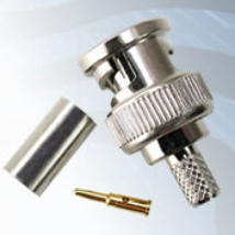 GIGATRONIX BNC Crimp Plug, Nickel Plated, LMR200