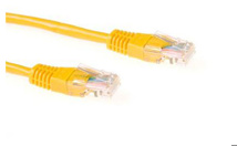 ACT Yellow 0.5 meter U/UTP CAT5E patch cable with RJ45 connectors