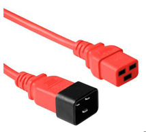 ACT Powercord C19 - C20 red 3 m