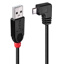LINDY USB 2.0 Type A to Micro-B Cable, 90 Degree Right Angle