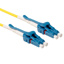 RL6400 ACT 0.5 meter Singlemode 9/125 OS2 G657A duplex uniboot fiber cable with LC connectors with extractor