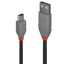 LI 36720 LINDY USB 2.0 Type A to Mini-B Cable, Anthra Line