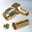 GIGATRONIX SMA Crimp Right Angle Plug, Gold Plated, RG142, RG223, RG400