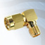 GIGATRONIX SMA Right Angle Plug to Jack Adaptor, Gold Plated