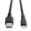 LINDY 0.5m USB Type A to Lightning Cable, Black