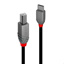 LINDY 0.5m USB 2.0 Type C to B Cable, Anthra Line